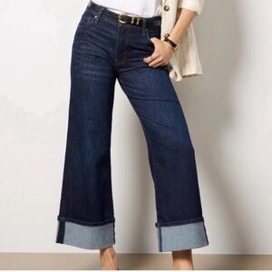 Kut from the Kloth wide leg cuffed Meg Jeans